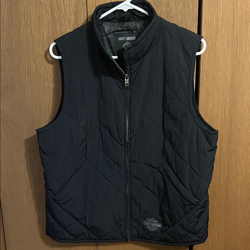 Harley-Davidson Black Quilted Vest with Logo